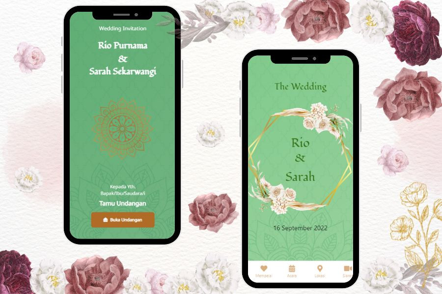 Wedding Invitation Green2