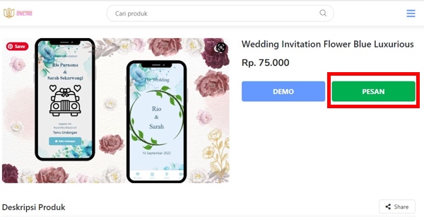 pesan undangan pernikahan online