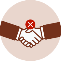 tidak berjabat tangan